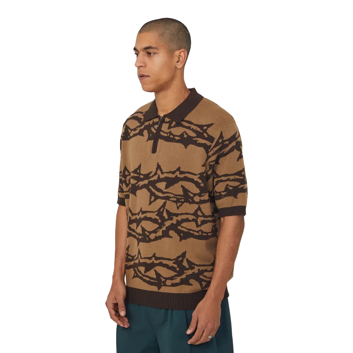 HUF Fantasies Knit Top Brown shirts HUF 