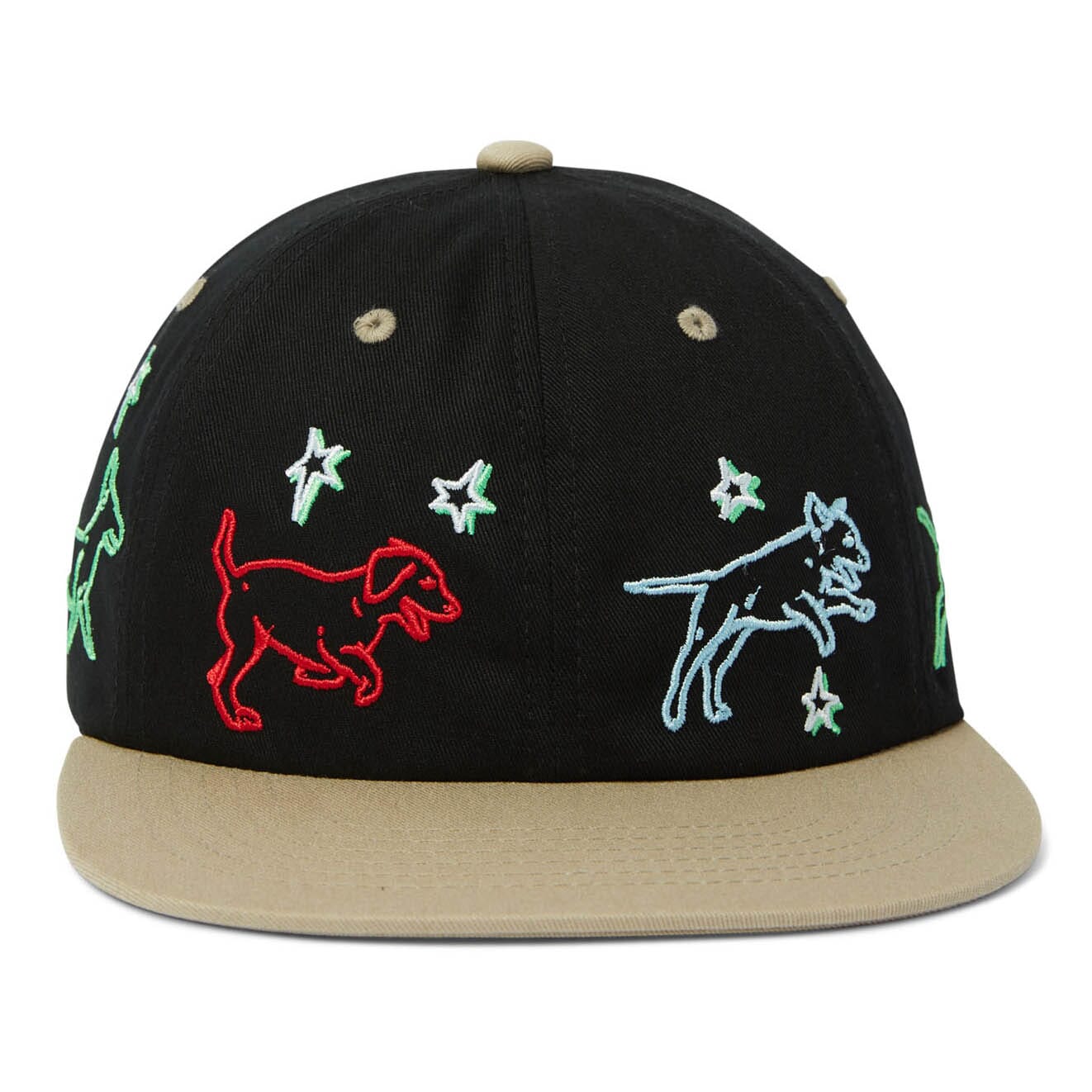 HUF Fetch 6 Panel Snapback Hat Black Hats HUF 