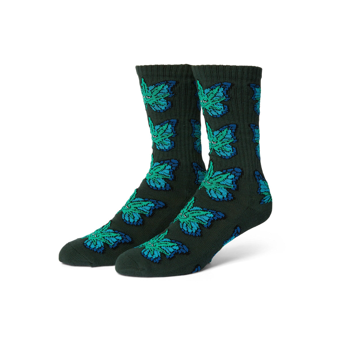 HUF Green Budderfly Sock Forest Green Socks HUF 