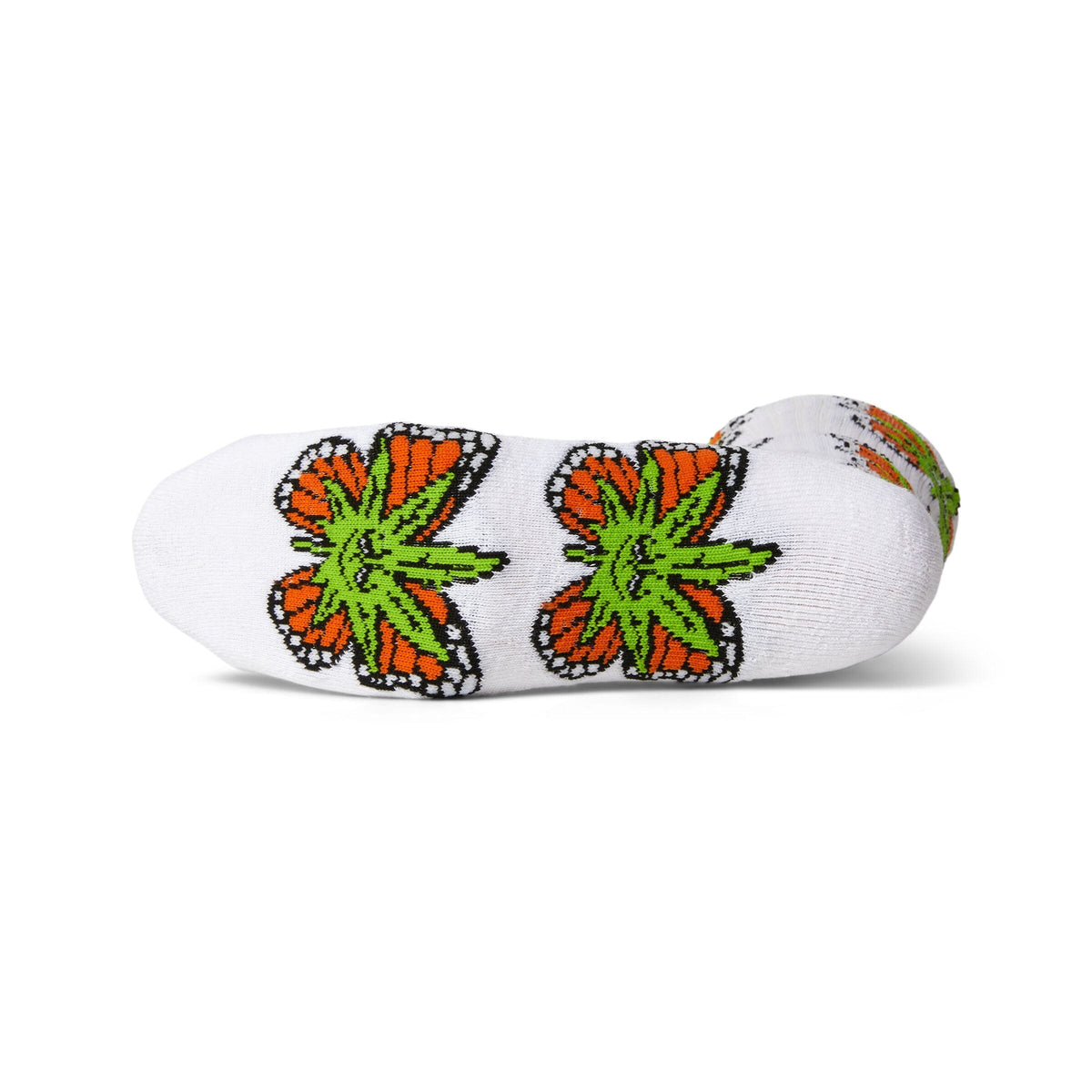 HUF Green Budderfly Sock White Socks HUF 