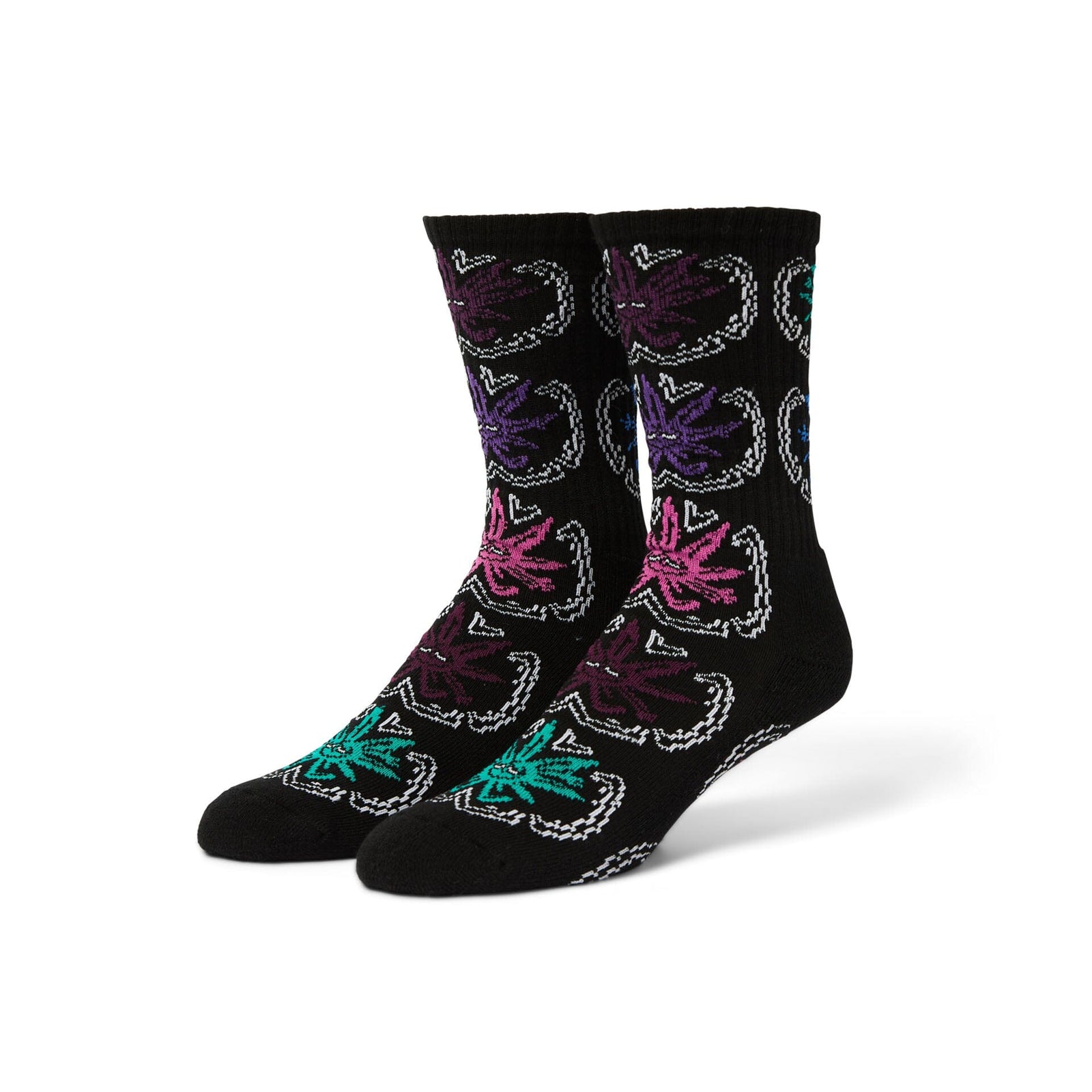 HUF Green Buddy Snow Angel Sock Black Socks HUF 