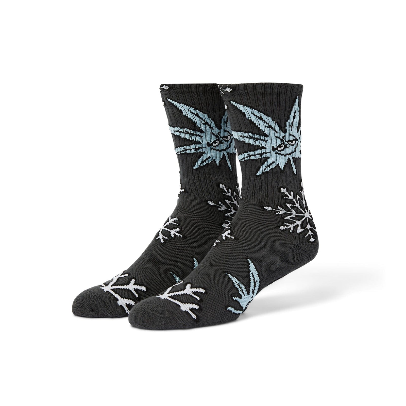 HUF Green Buddy Snowflakes Sock Black Socks HUF 