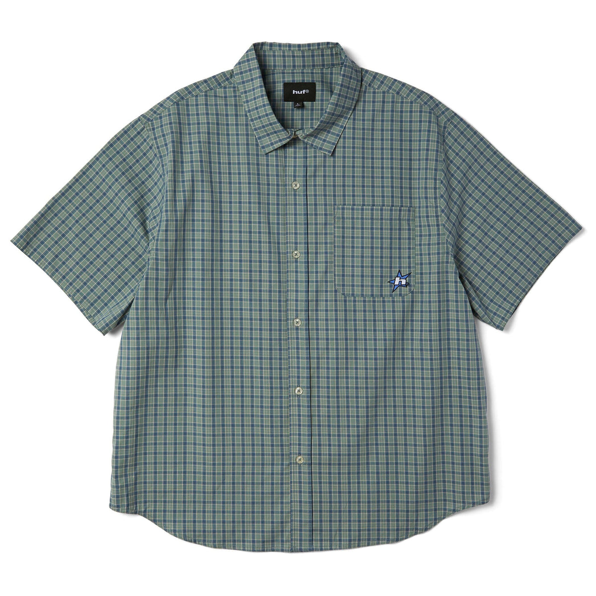 HUF H Star Plaid Shirt Marine shirts HUF 