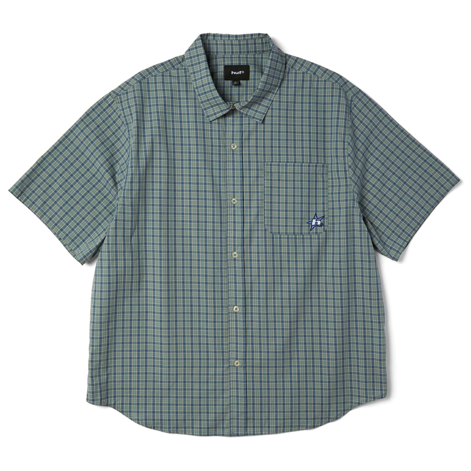 HUF H Star Plaid Shirt Marine shirts HUF 