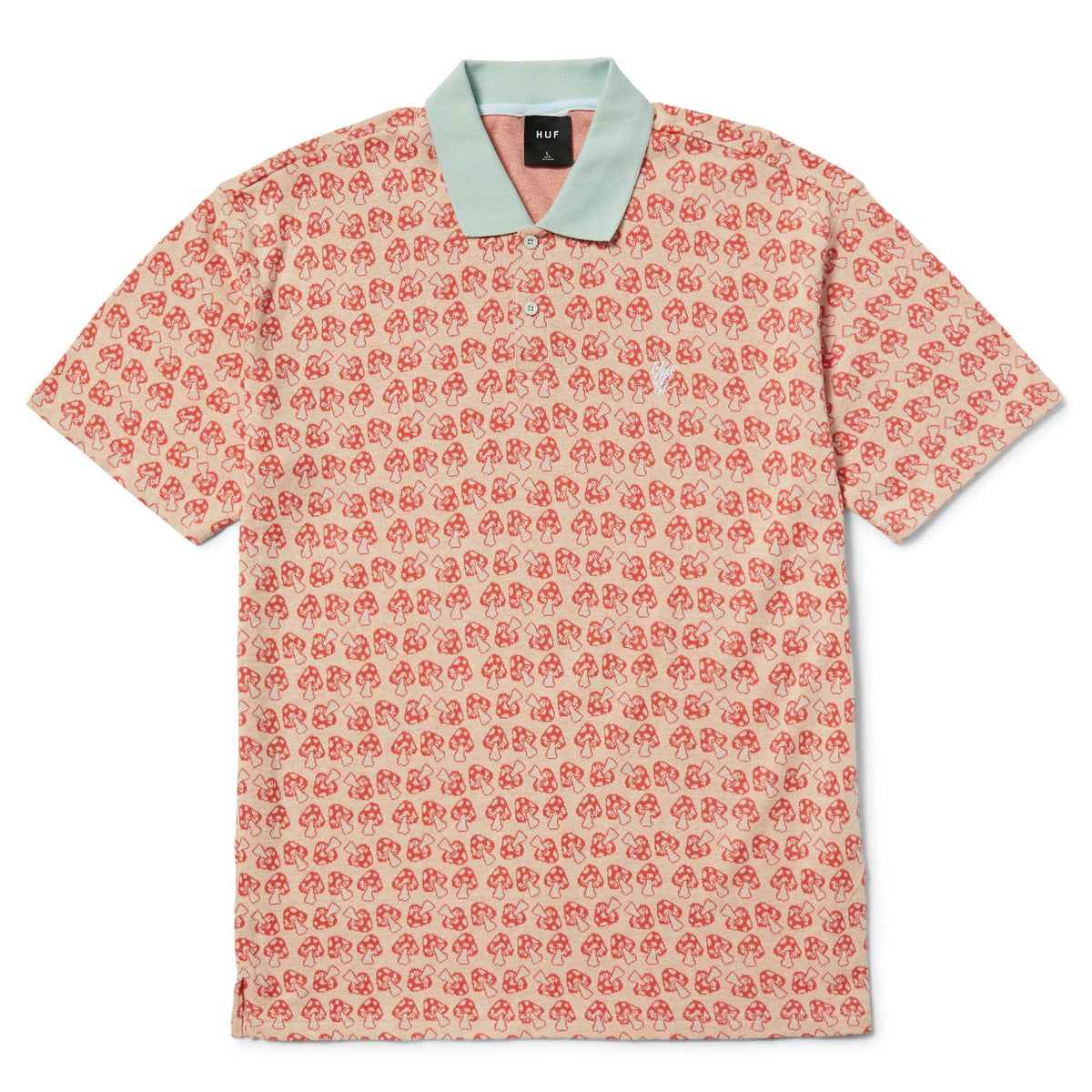 HUF Microdose Knit Polo Red shirts HUF 