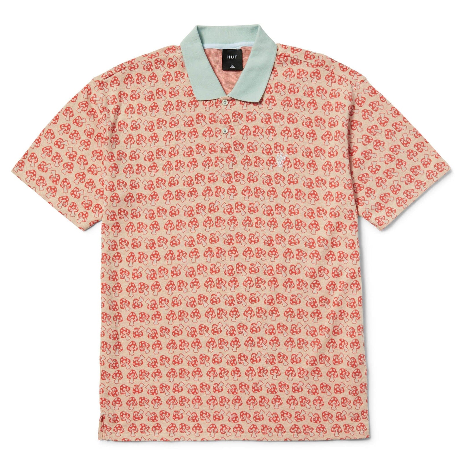 HUF Microdose Knit Polo Red shirts HUF 