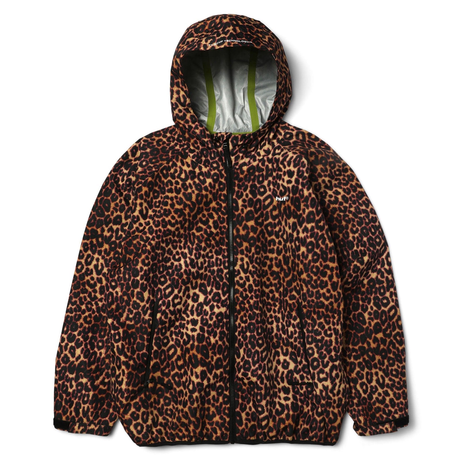 HUF Rainier Printed Shell Jacket Leopard Brown jackets HUF 