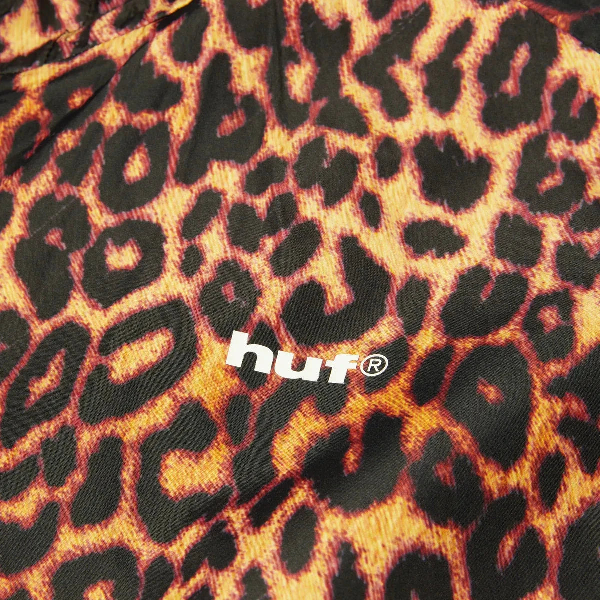 HUF Rainier Printed Shell Jacket Leopard Brown jackets HUF 