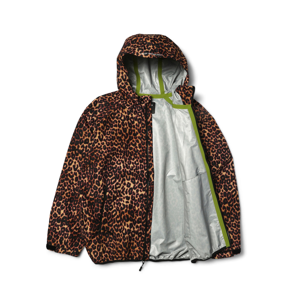 HUF Rainier Printed Shell Jacket Leopard Brown jackets HUF 