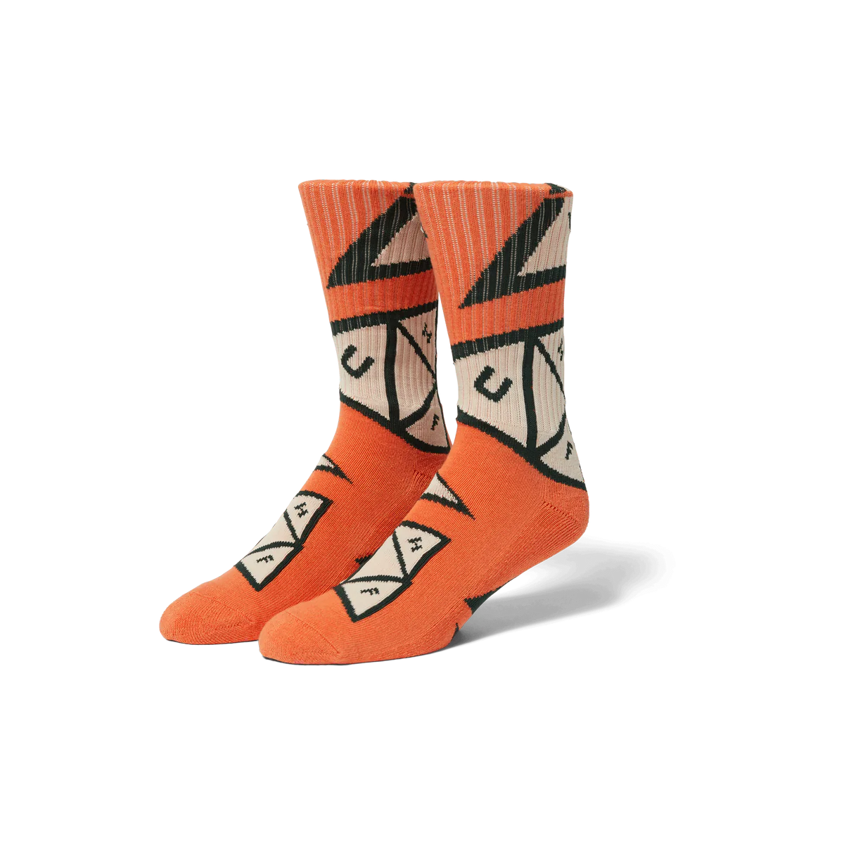 Huf Skewed Triple Triangle Sock Orange socks HUF 