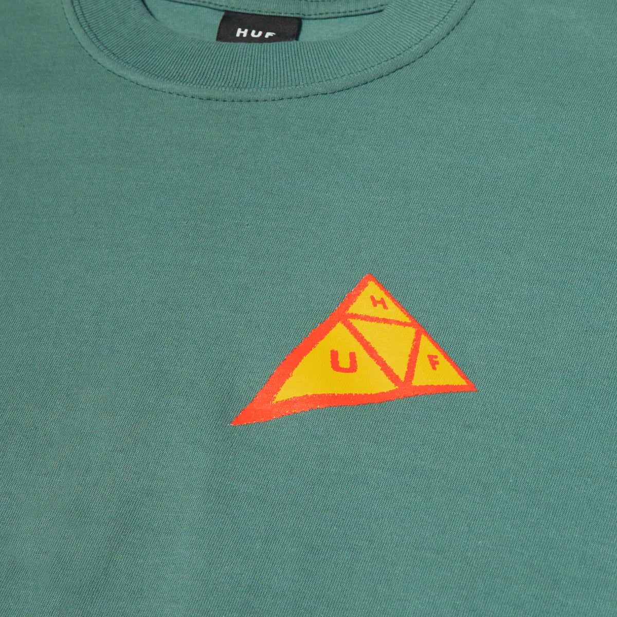 Huf Skewed Triple Triangle T-Shirt in Sage - Size L
