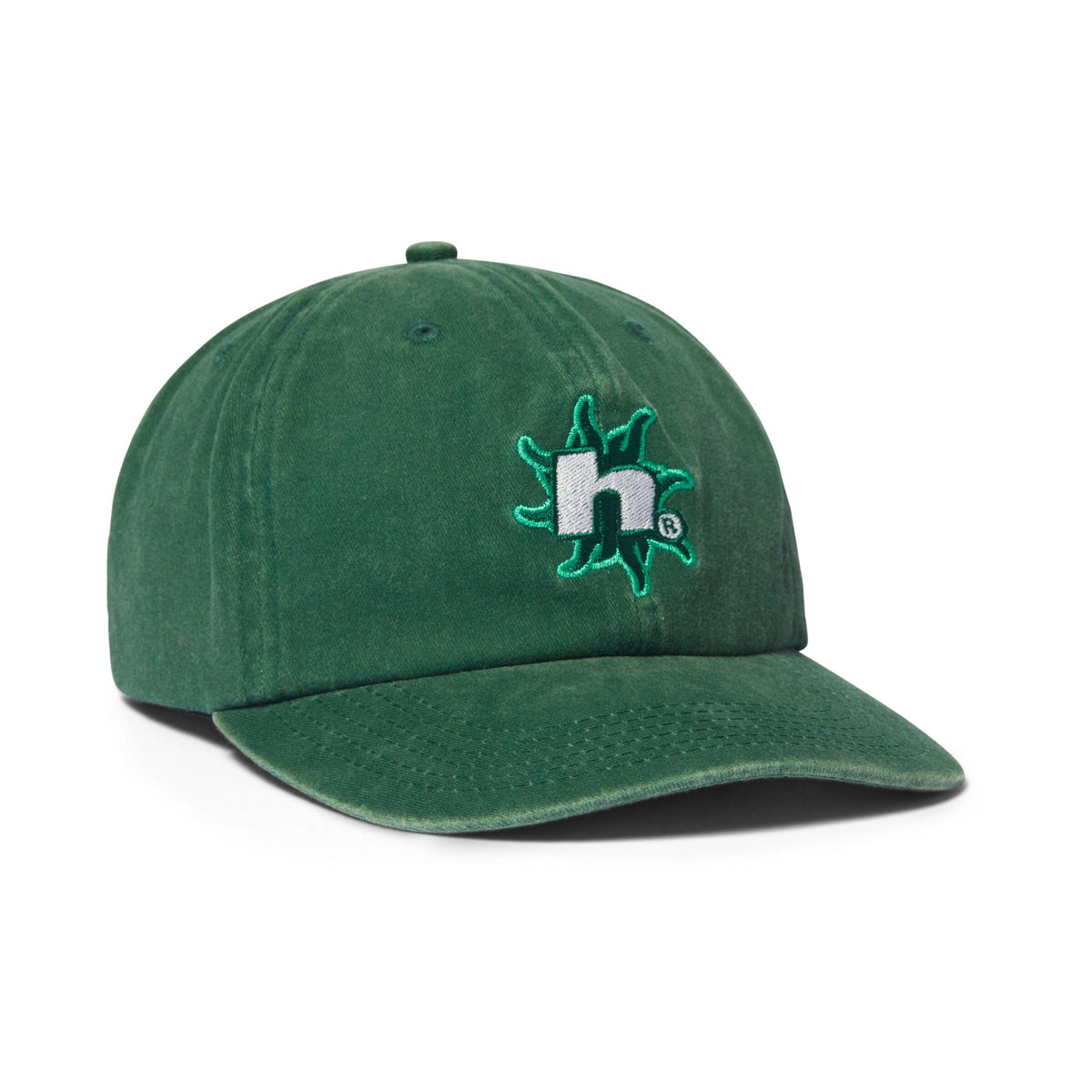 HUF Sol Washed Denim 6 Panel Hat Forest Green Hats HUF 