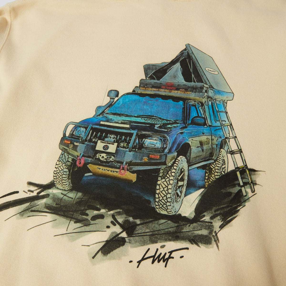HUF Toyota Tacoma Overland Hoodie Sand hoodies HUF 