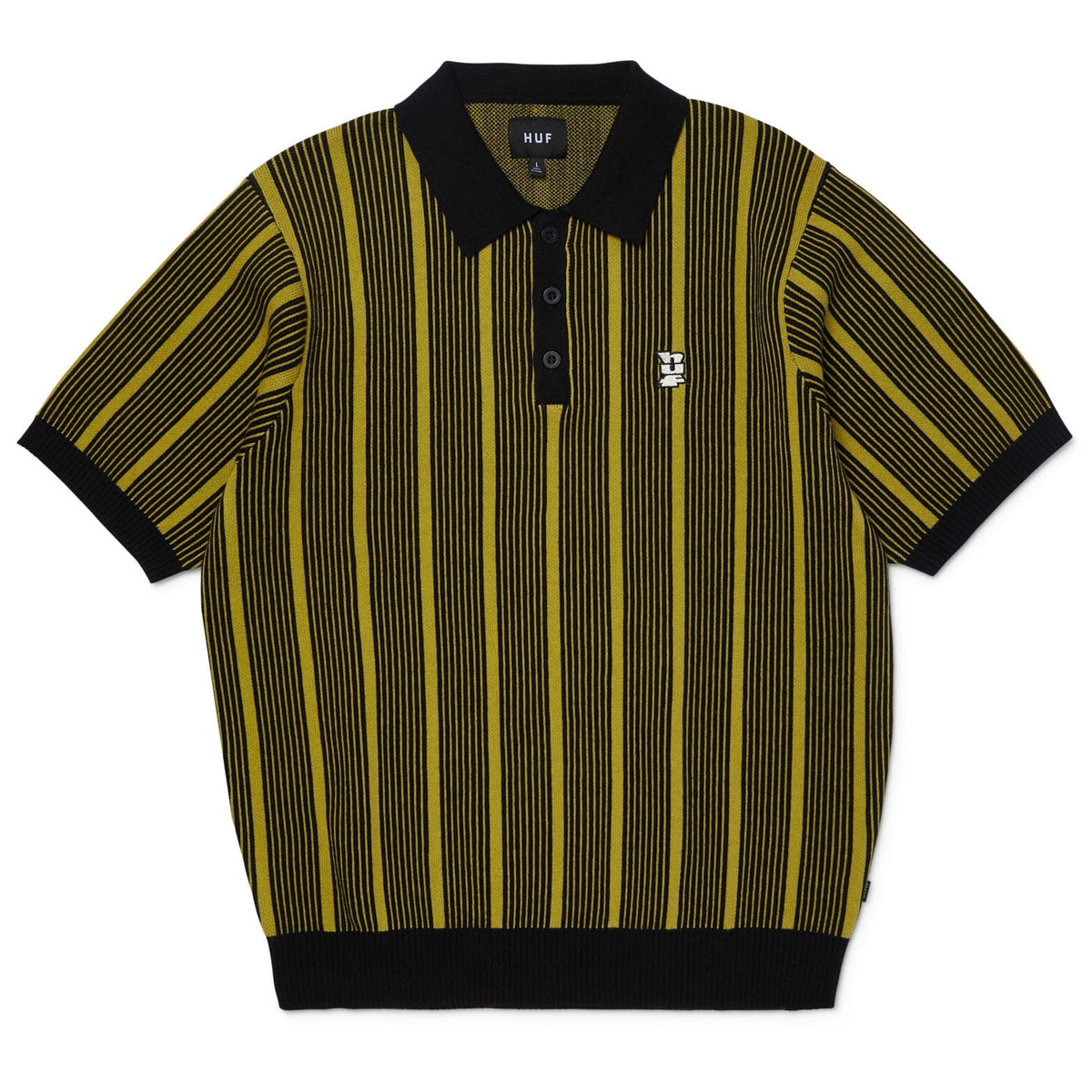 HUF Trace Stripe Knit Top Moss shirts HUF 