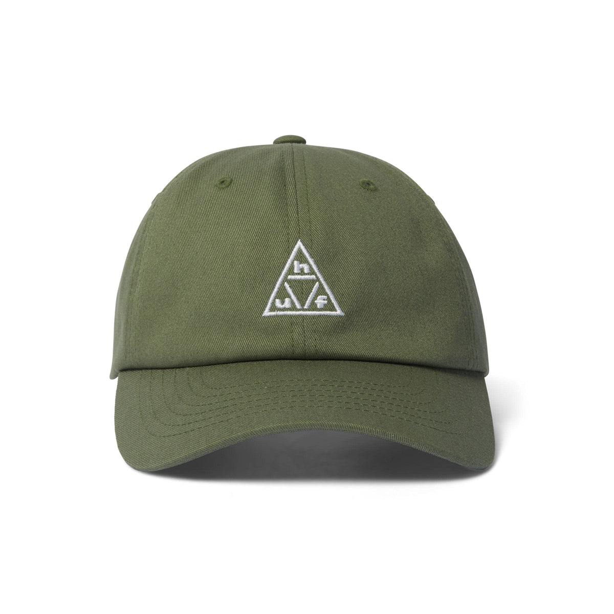 HUF Triple Triangle 6 Panel Hat Olive/White hats HUF 