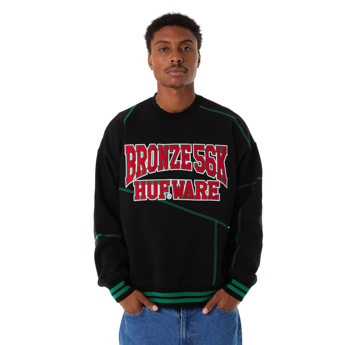 HUF x Bronze Hufware Crewneck Black crewnecks HUF 