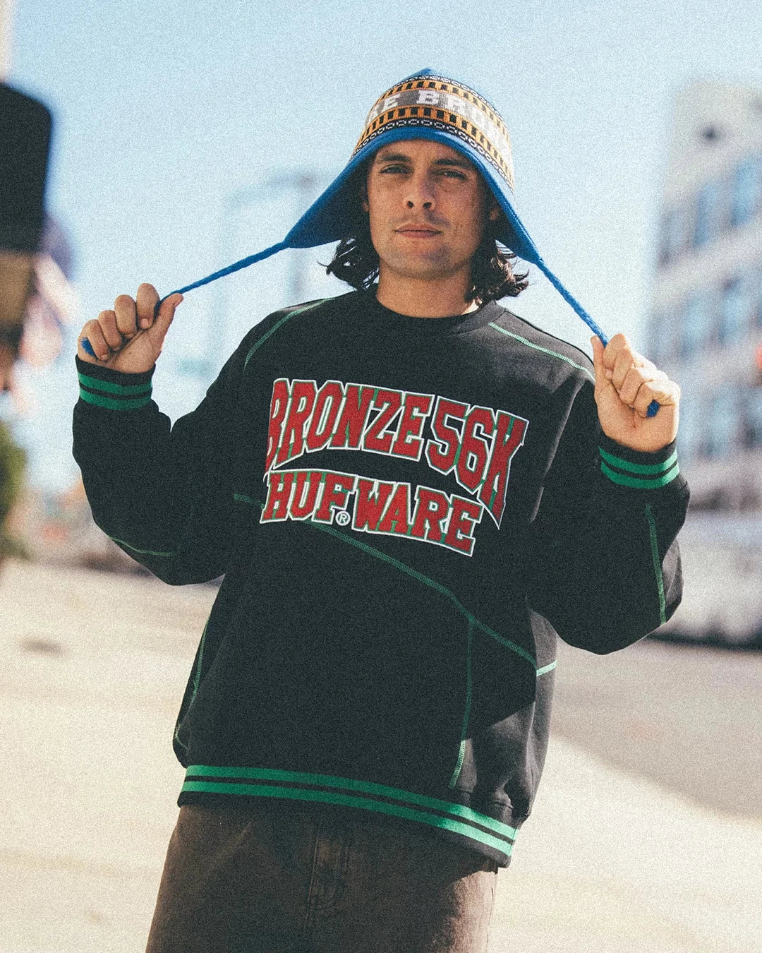 HUF x Bronze Hufware Crewneck Black crewnecks HUF 