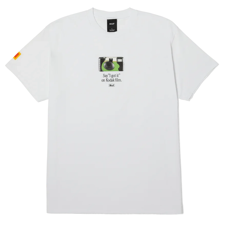 HUF x Kodak Power Flash Tee White Tees HUF 