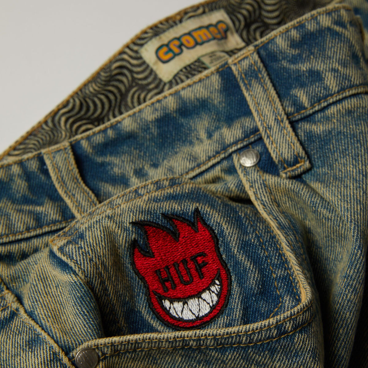 HUF x Spitfire Cromer Denim Pant Warm Wash pants HUF 