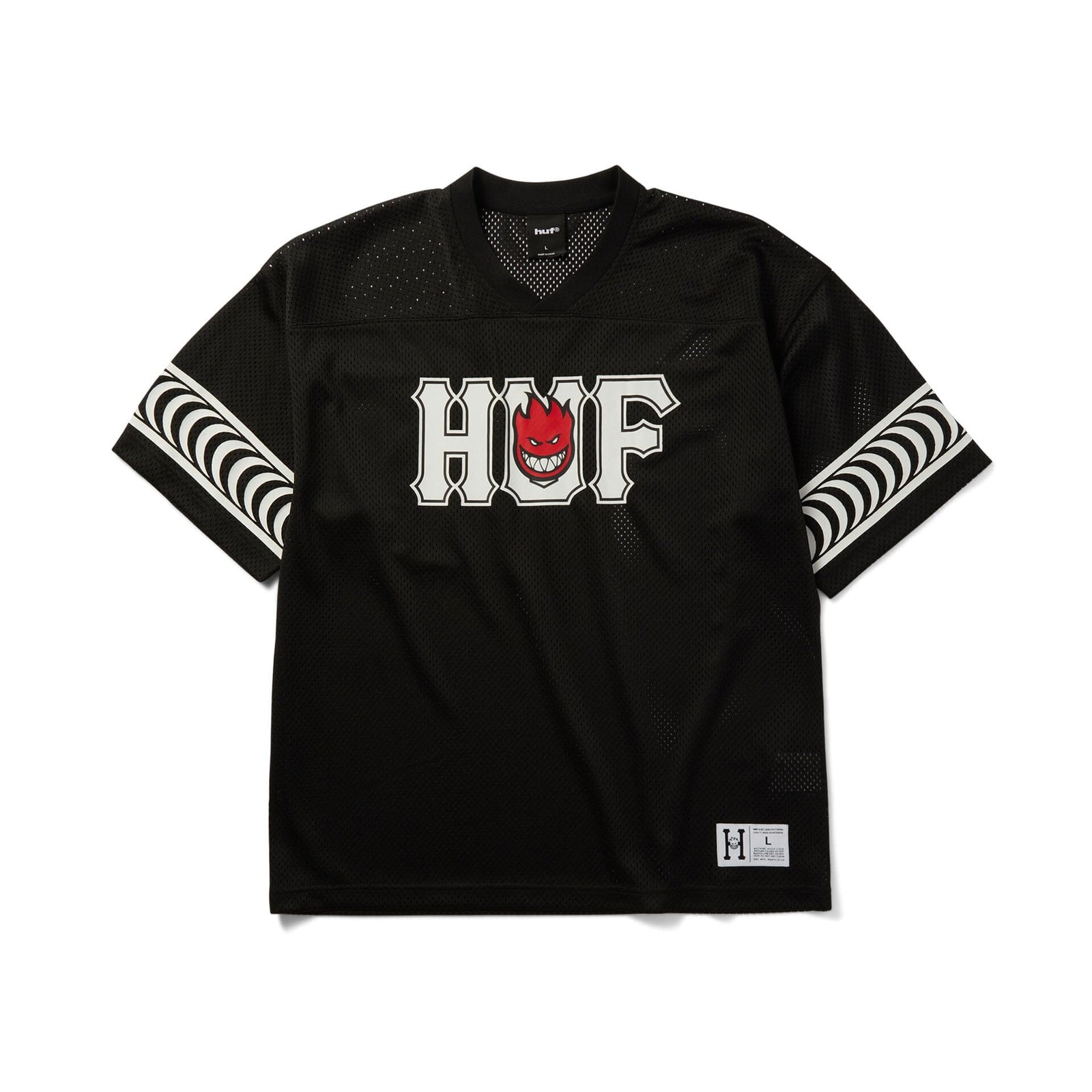 HUF x Spitfire End Zone Jersey Black shirts HUF 