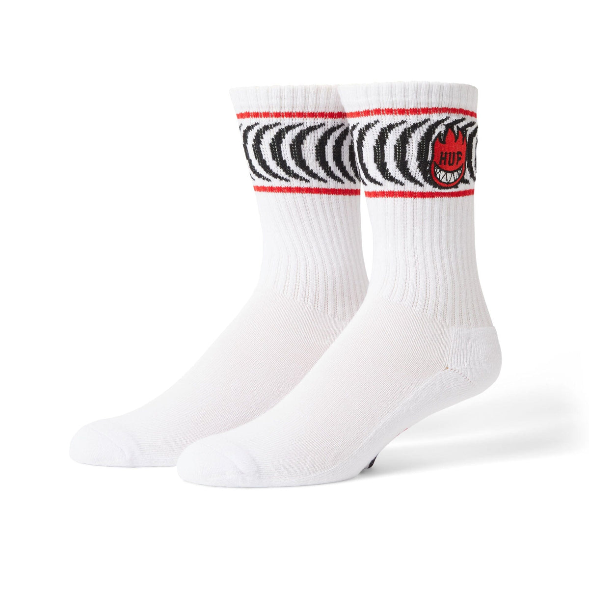 HUF x Spitfire Spiral Sock White socks HUF 