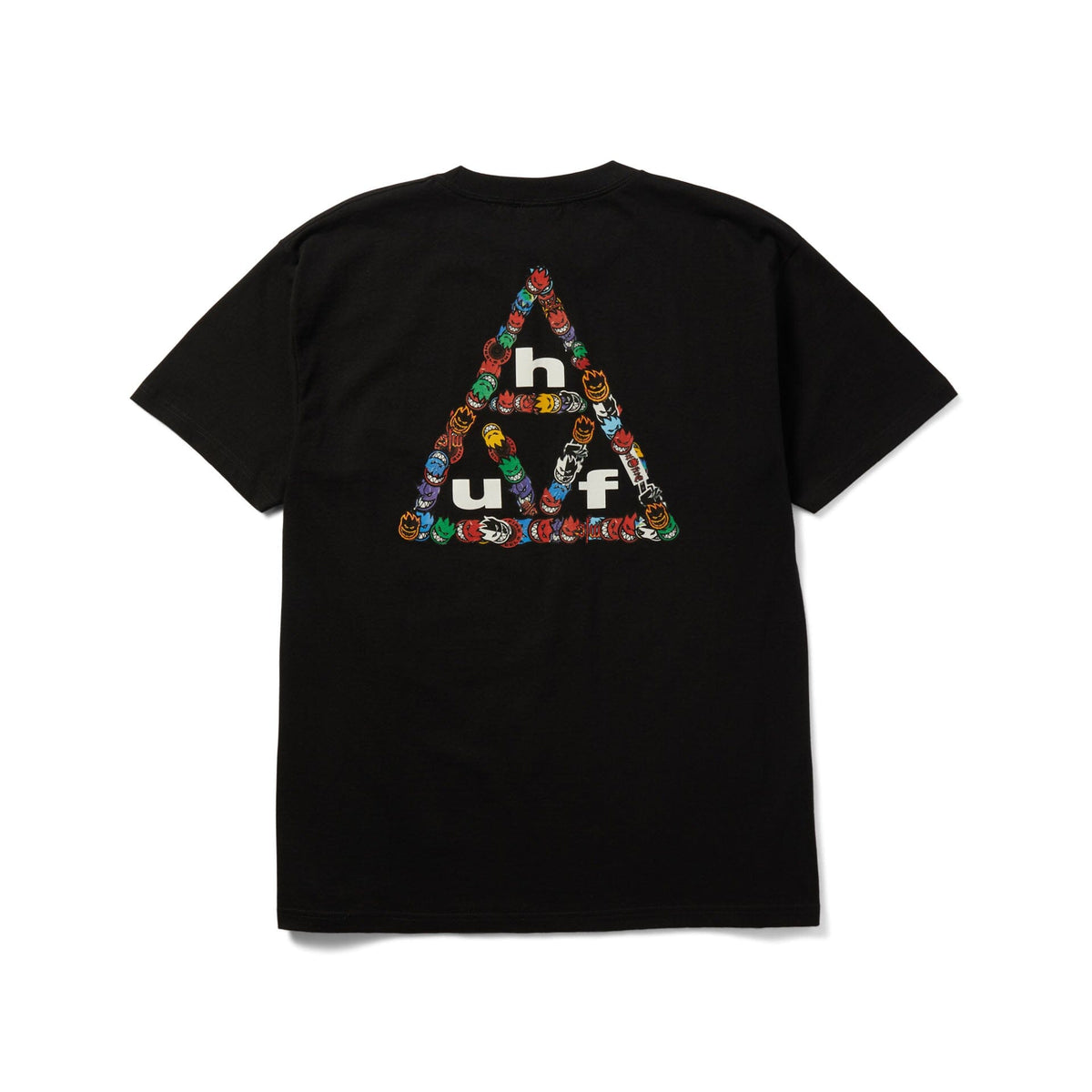 HUF x Spitfire Sticker Triple Triangle Tee Black tees HUF 