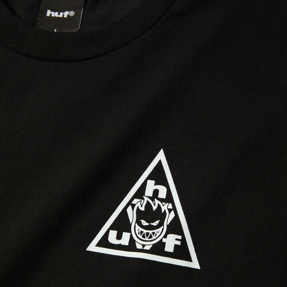 HUF x Spitfire Sticker Triple Triangle Tee Black tees HUF 