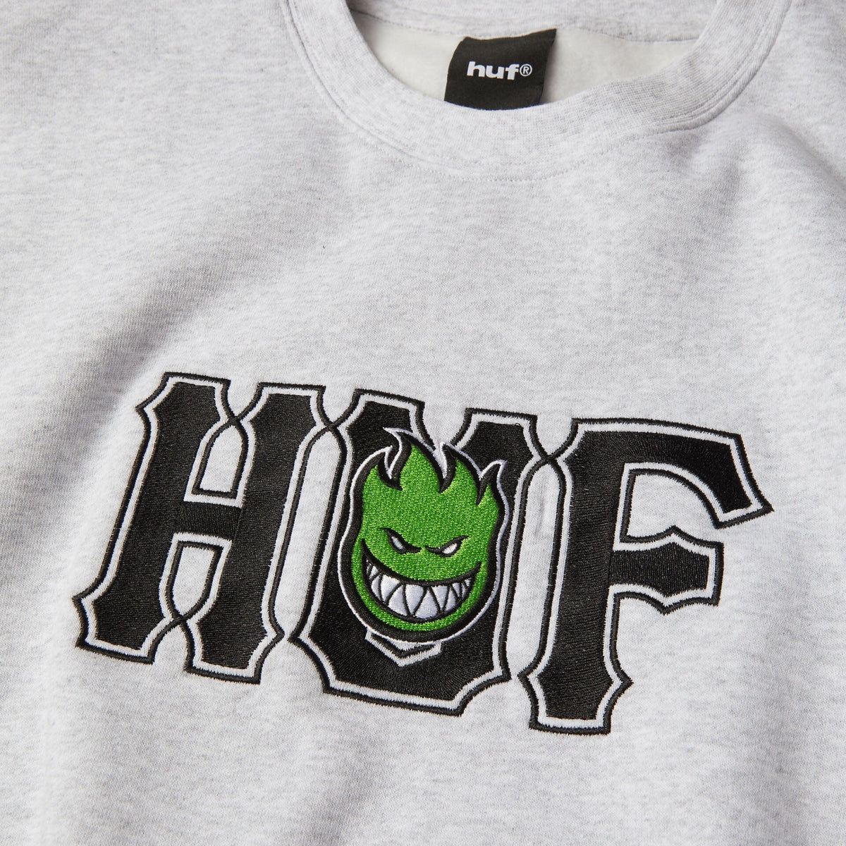 HUF x Spitfire Union Crewneck Heather Grey crewnecks HUF 