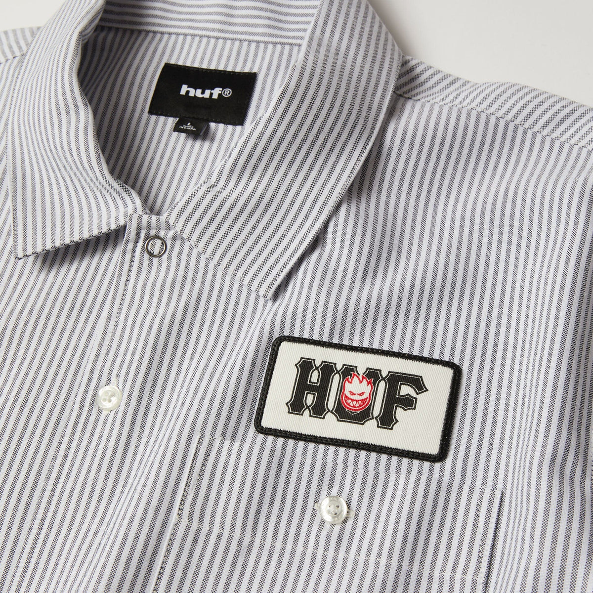HUF x Spitfire Union Work Shirt Black/White shirts HUF 