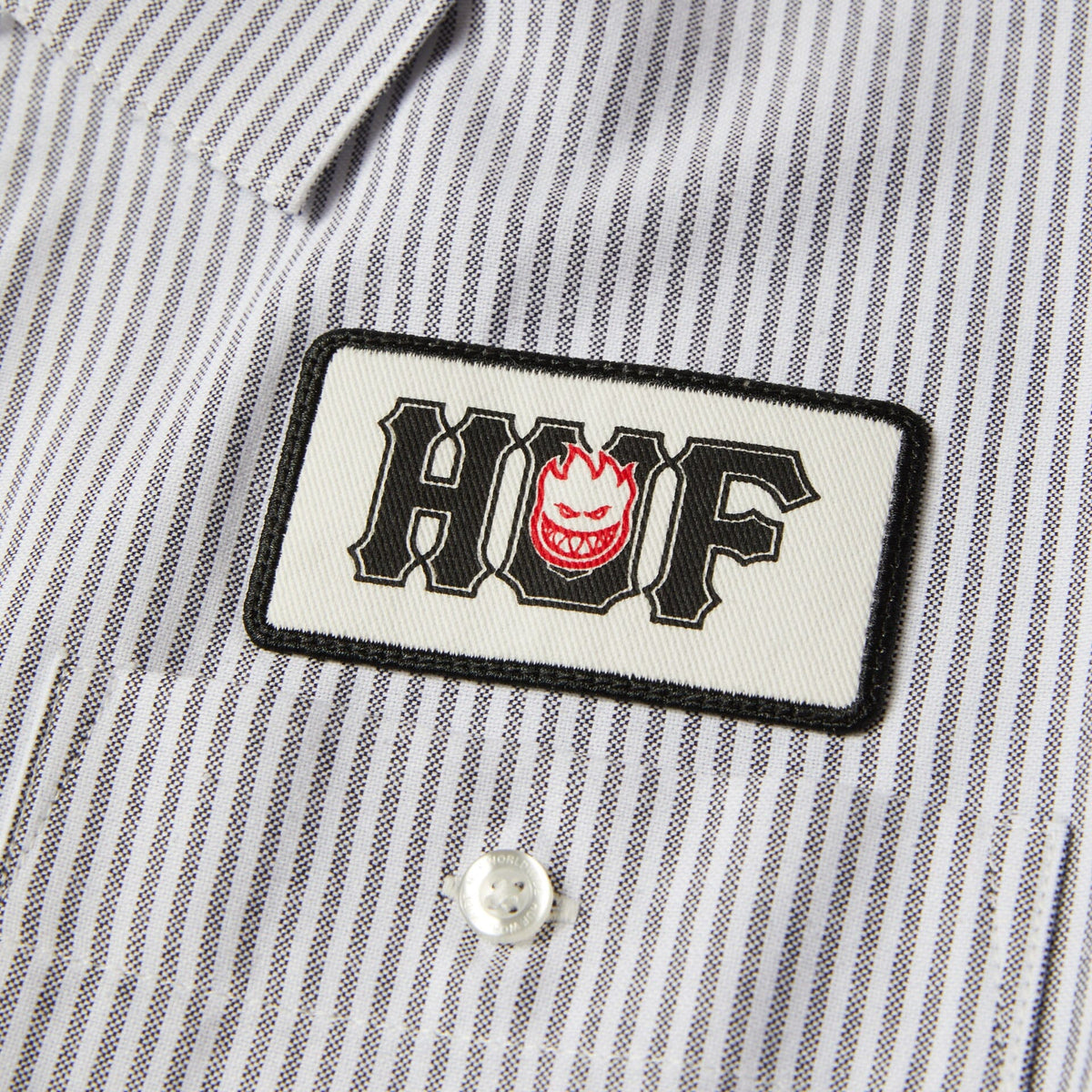 HUF x Spitfire Union Work Shirt Black/White shirts HUF 