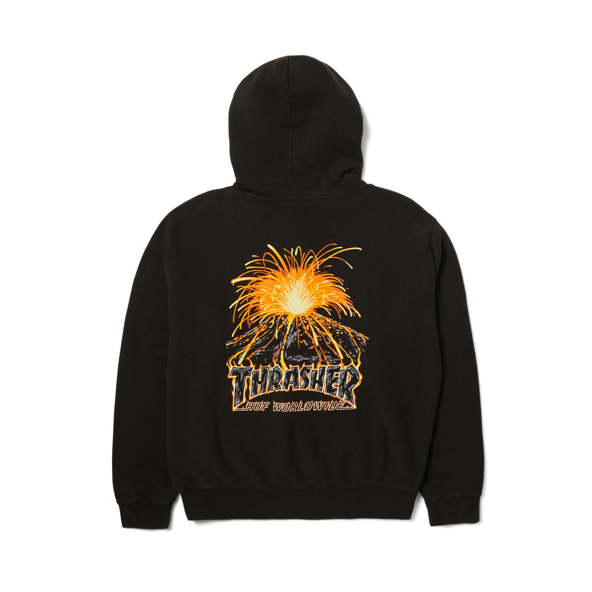 HUF x Thrasher Heavyweight Hoodie Washed Black hoodies HUF 