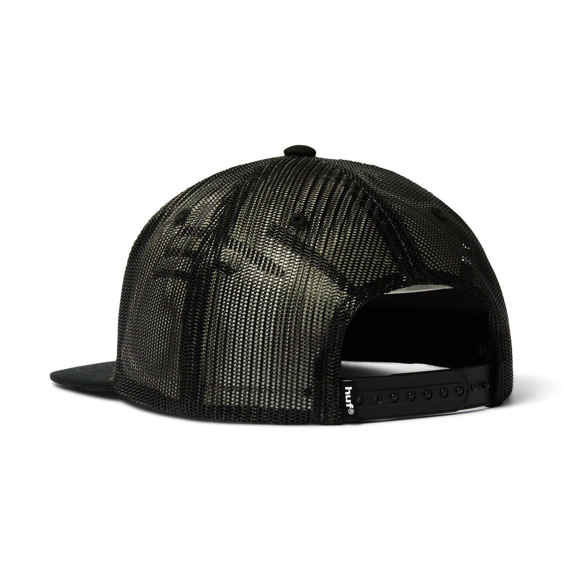 HUF x Thrasher Logo Twill Trucker Hat Black Hats HUF 