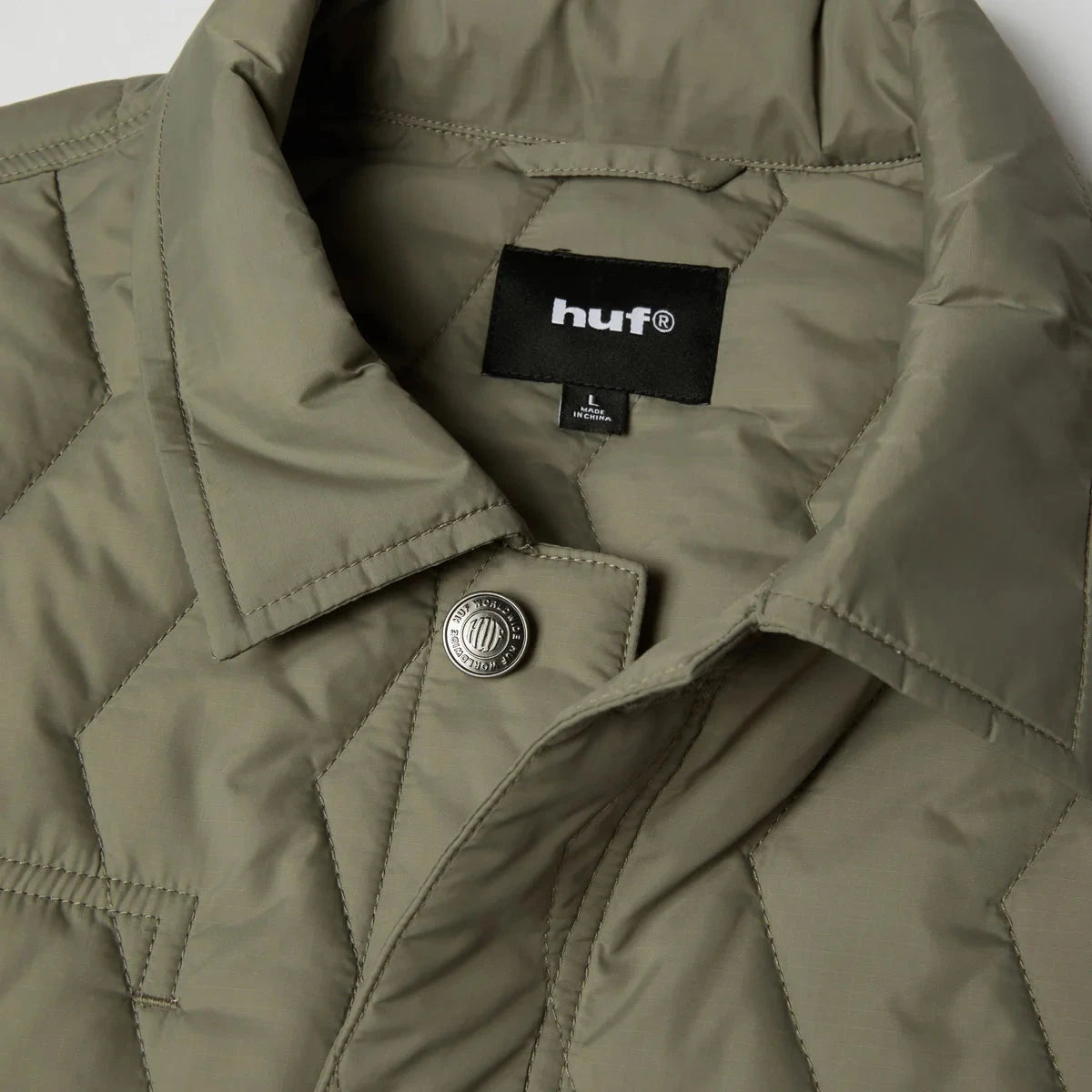 HUF Zig Zag Quilted Chore Jacket Sage jackets HUF 