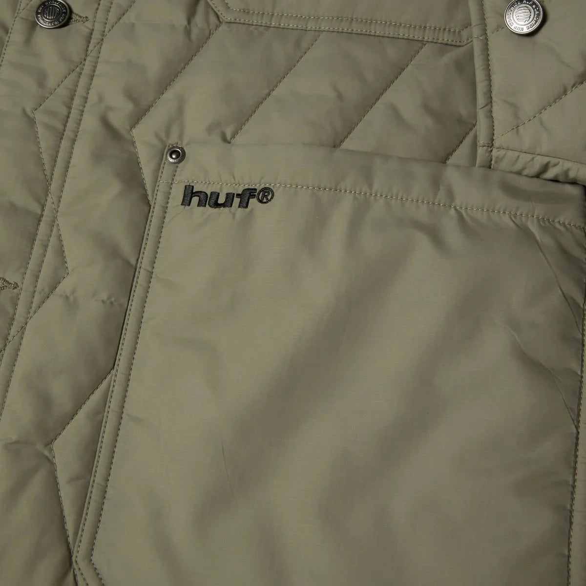 HUF Zig Zag Quilted Chore Jacket Sage jackets HUF 