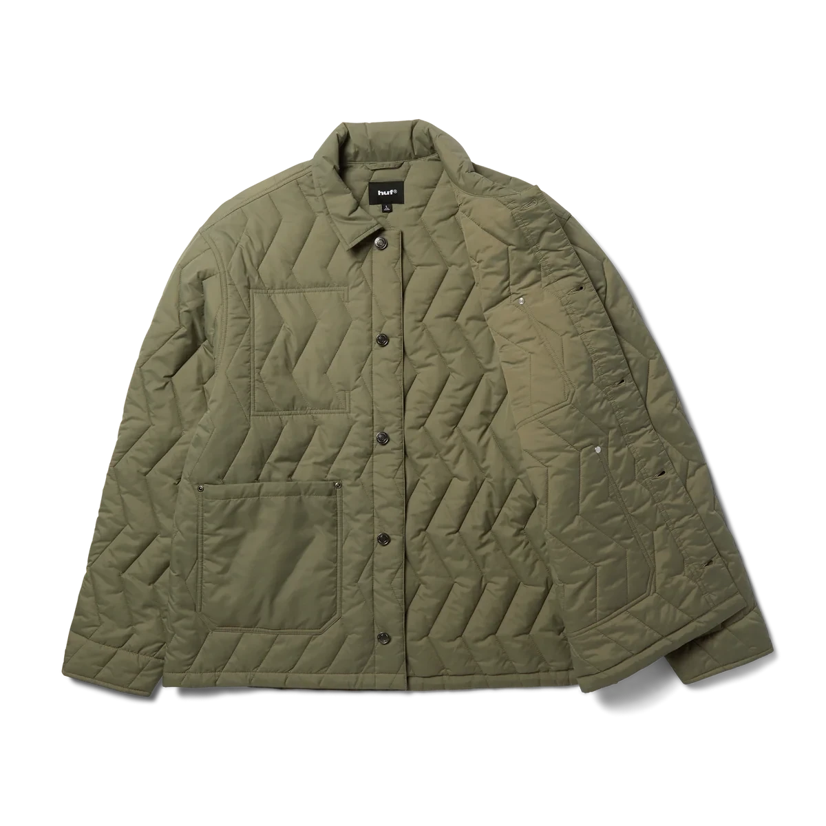 HUF Zig Zag Quilted Chore Jacket Sage jackets HUF 