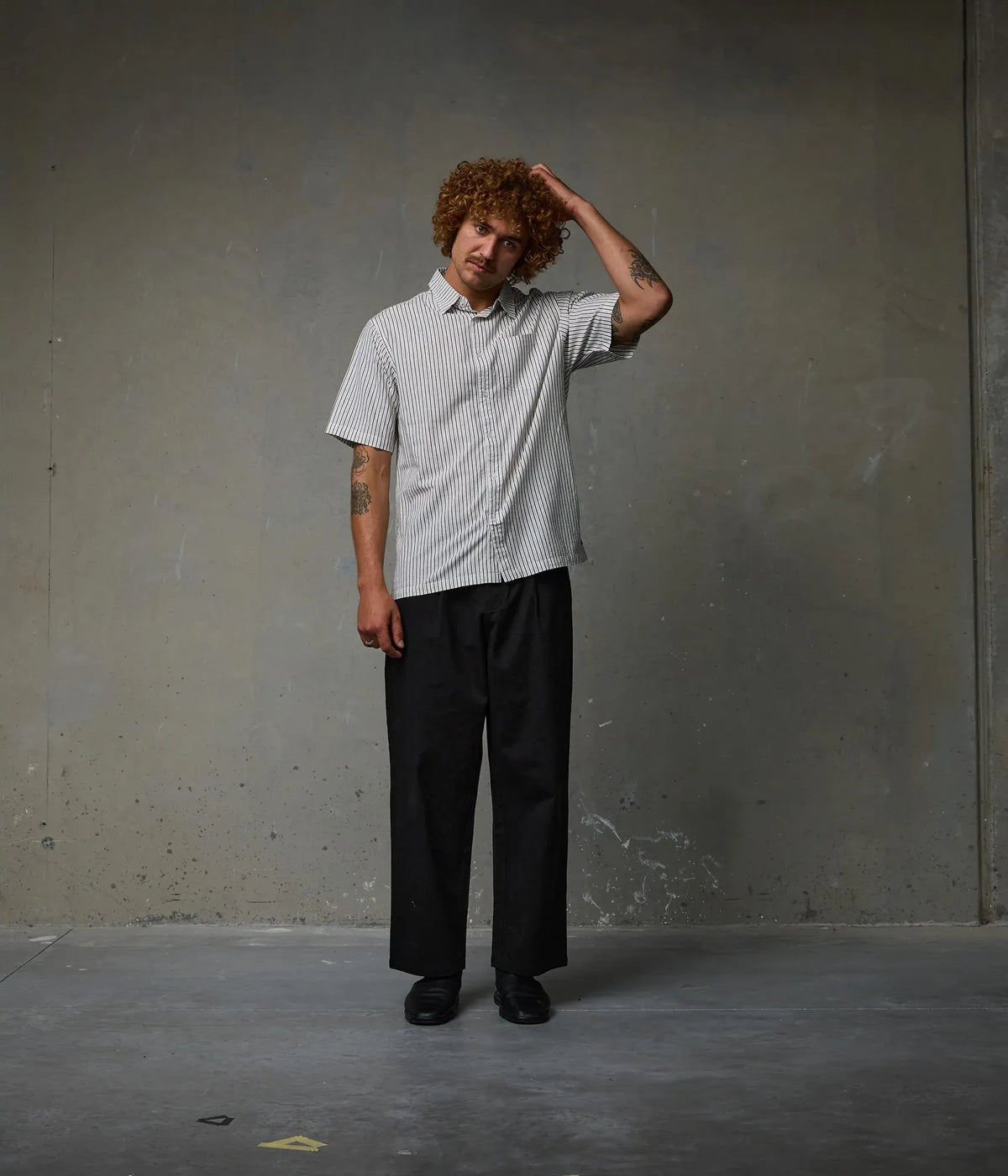 Former Reynolds Stripe Shirt Beige