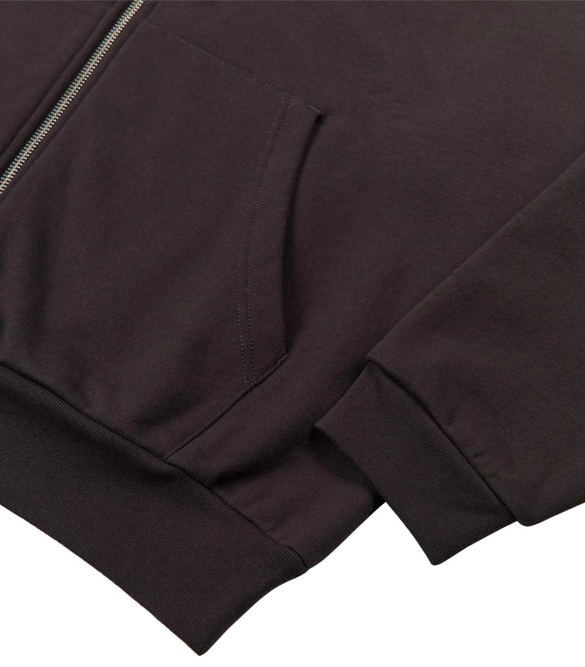 Grand Zip Up Script Hoodie Espresso