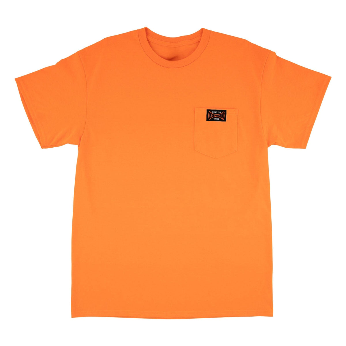 Independent Built to Grind Heavyweight Pocket Tee Safety Orange Tees Independent 