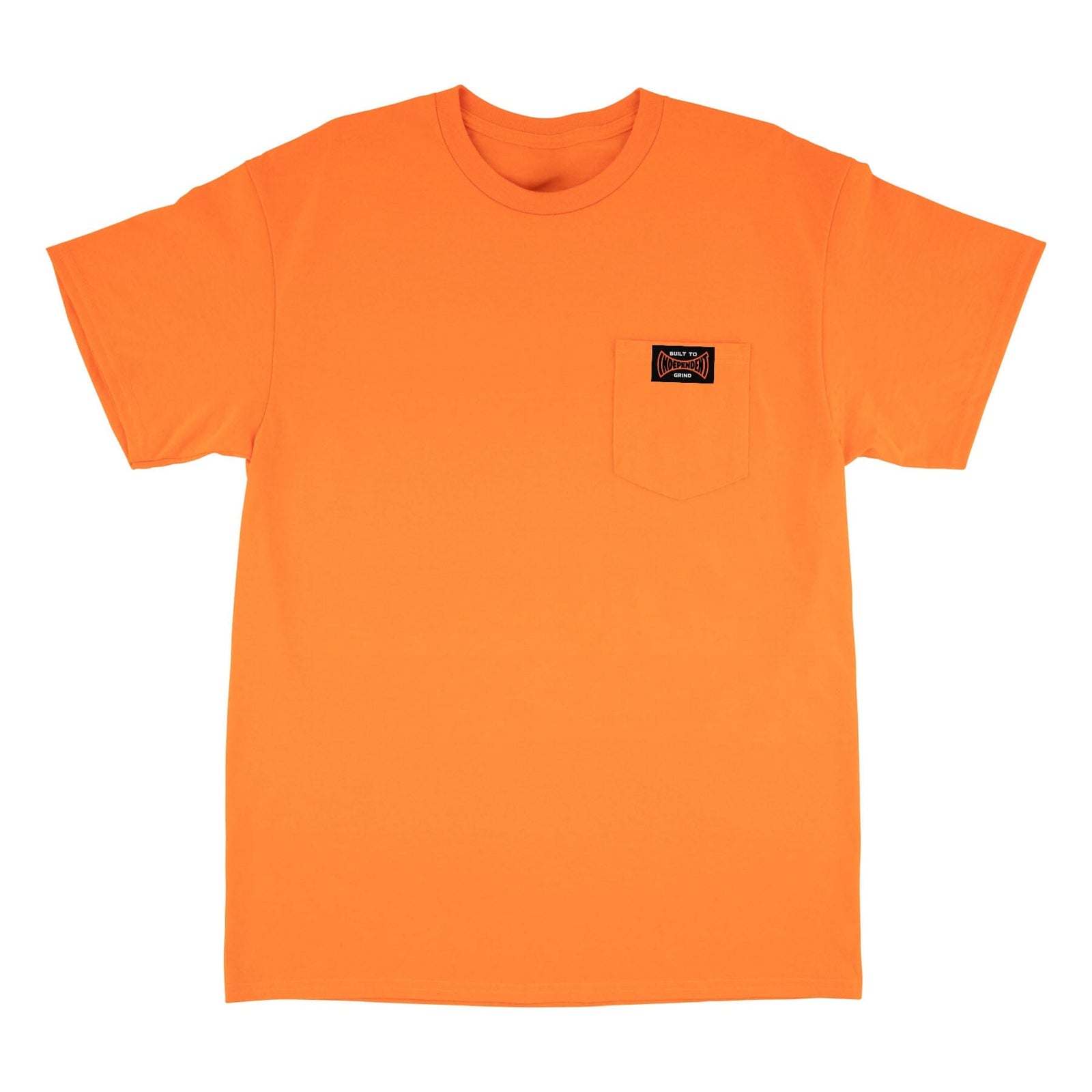 Independent Built to Grind Heavyweight Pocket Tee Safety Orange Tees Independent 