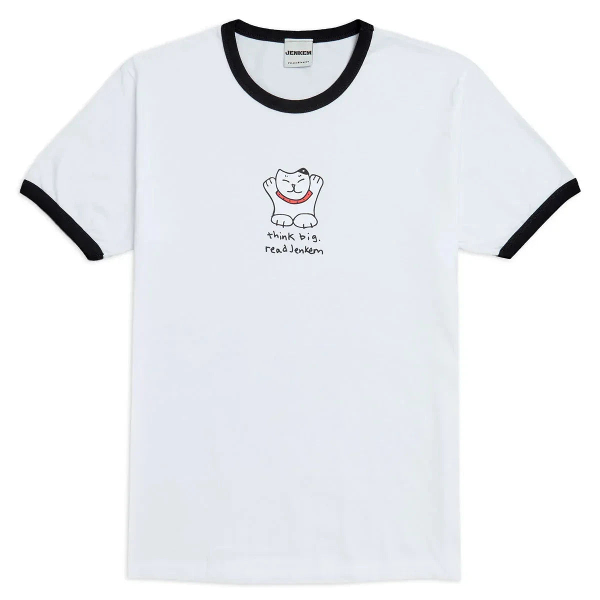 Jenkem Think Big Ringer Tee White/Black Tees Jenkem 