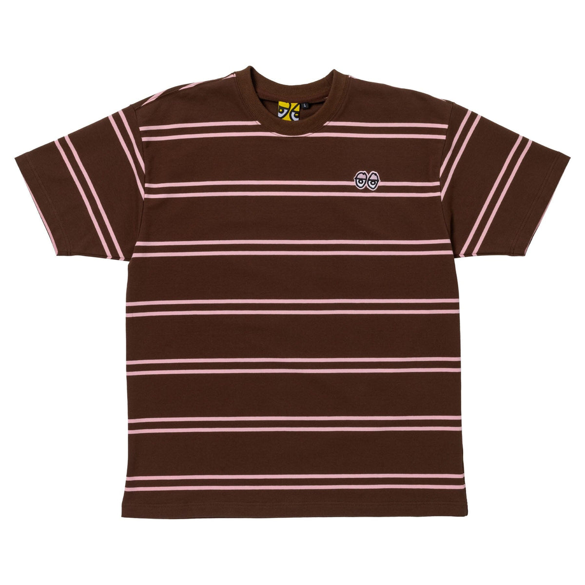 Krooked Eyes Striped Tee Brown Tees Krooked 