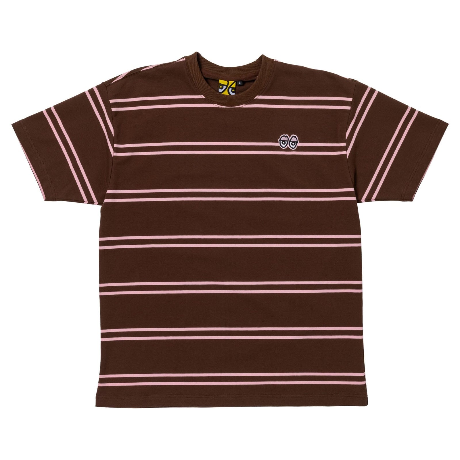 Krooked Eyes Striped Tee Brown Tees Krooked 