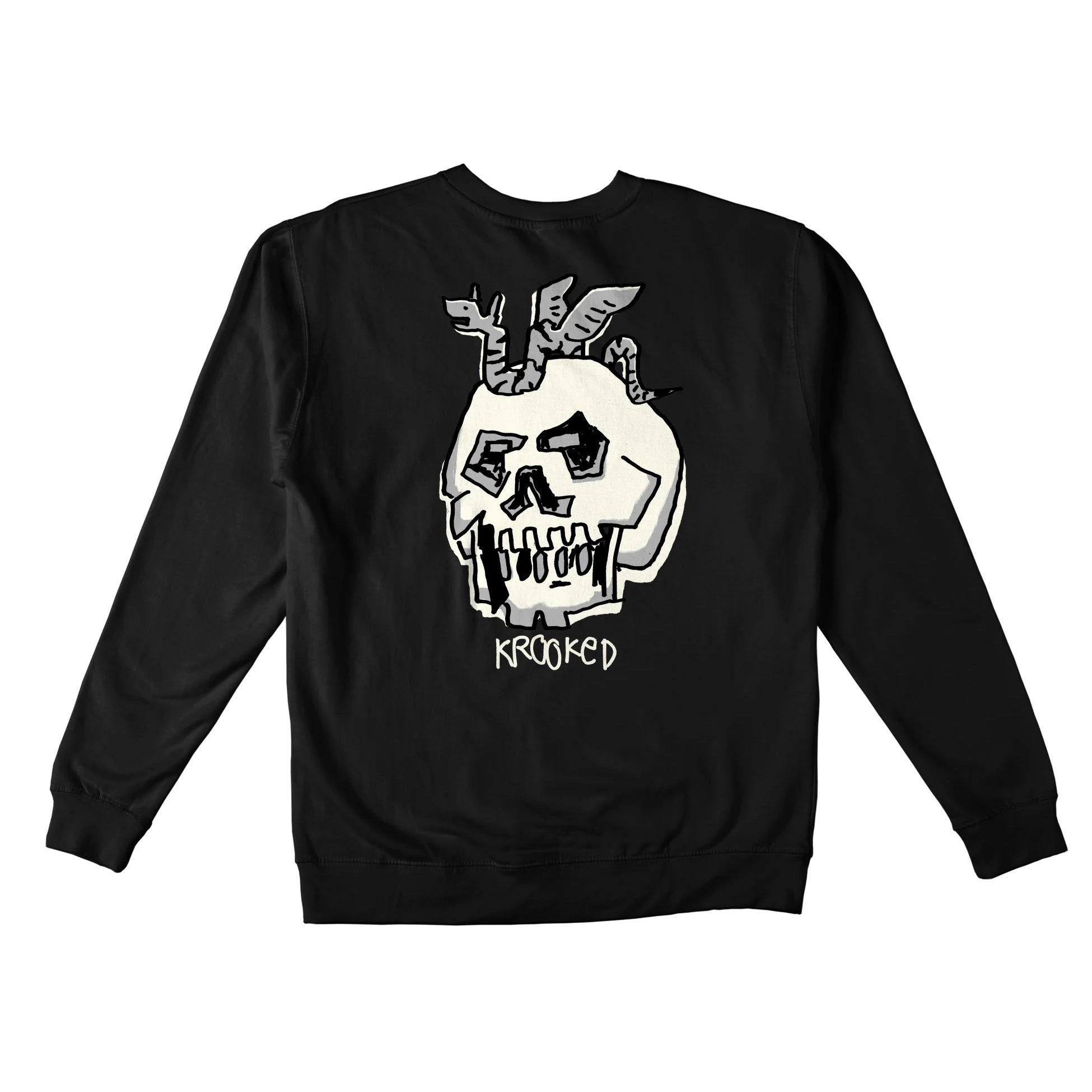 Krooked Fear No Monster Crewneck Black crewnecks Krooked 