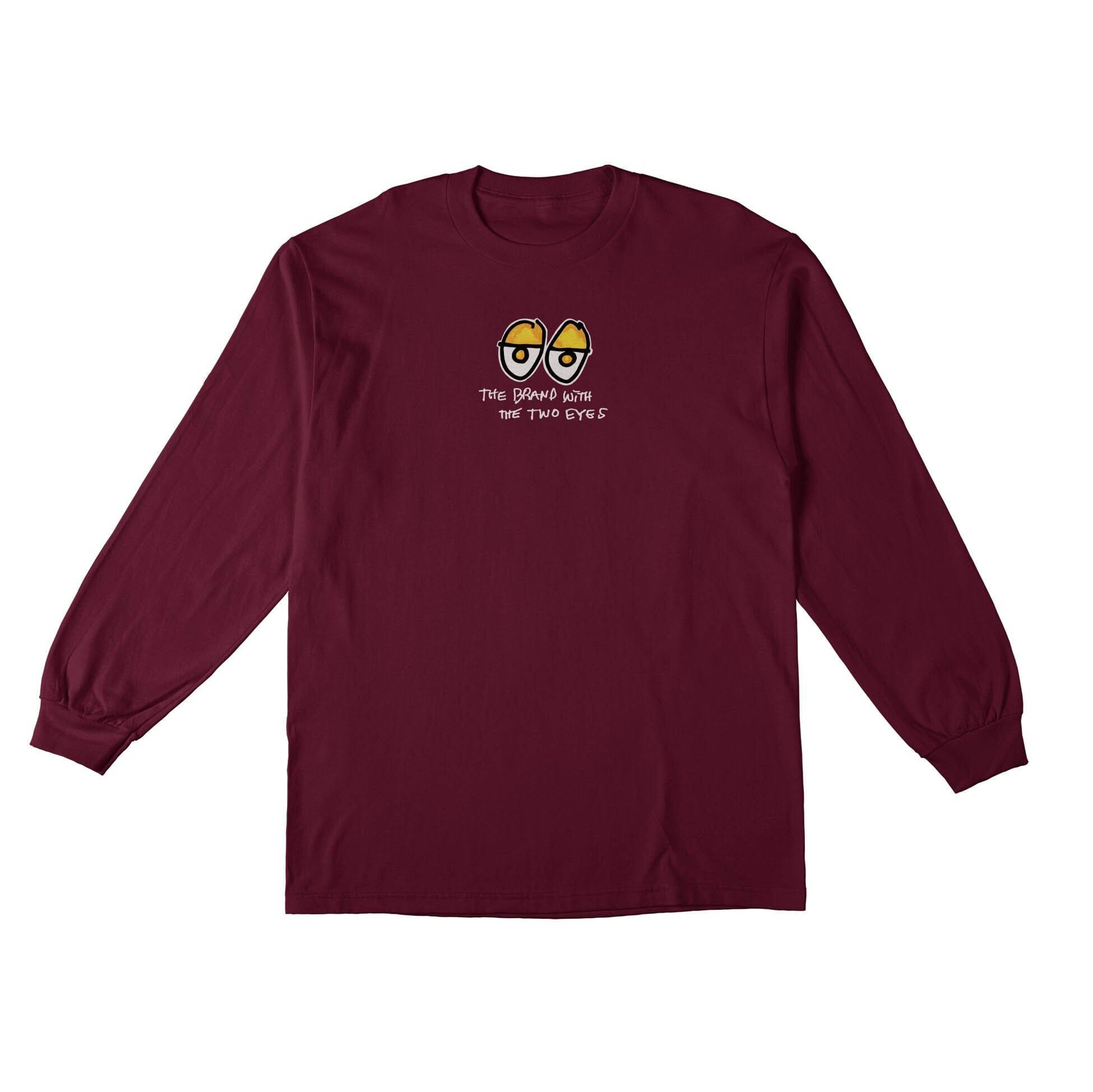 Krooked Two Eyes L/S Tee Maroon/Multi Tees Krooked 