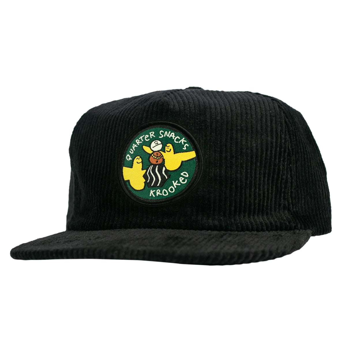 Krooked x Quartersnacks Snackbird Snapback Hat Black Hats Krooked 