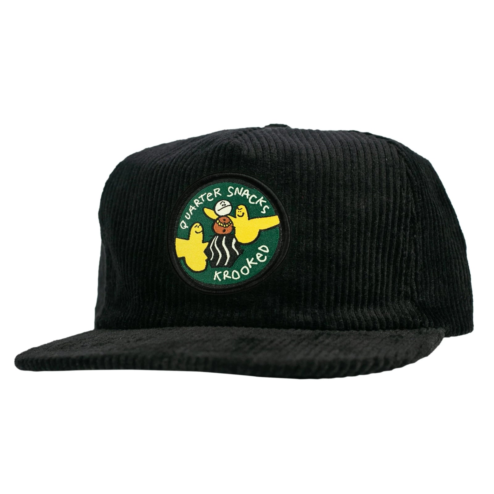 Krooked x Quartersnacks Snackbird Snapback Hat Black Hats Krooked 