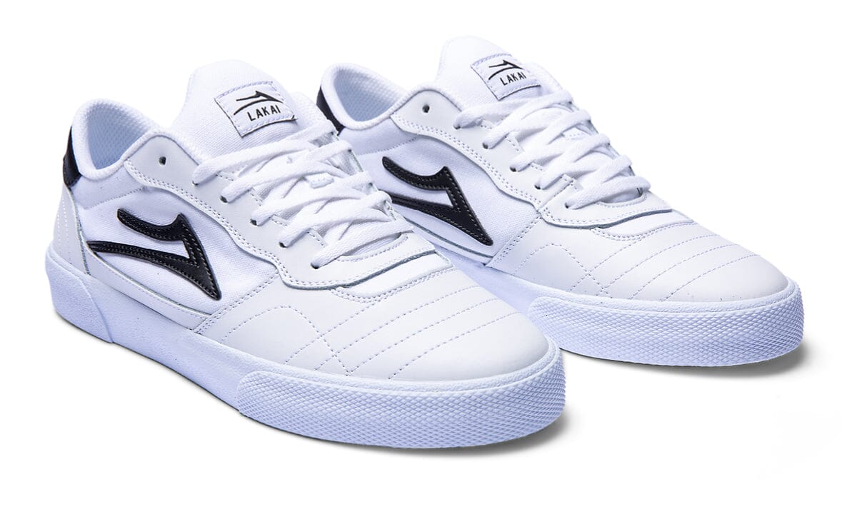 Mens Skate Shoes LAKAI Cambridge Mens Shoes WHT/BLK Skater Shoes