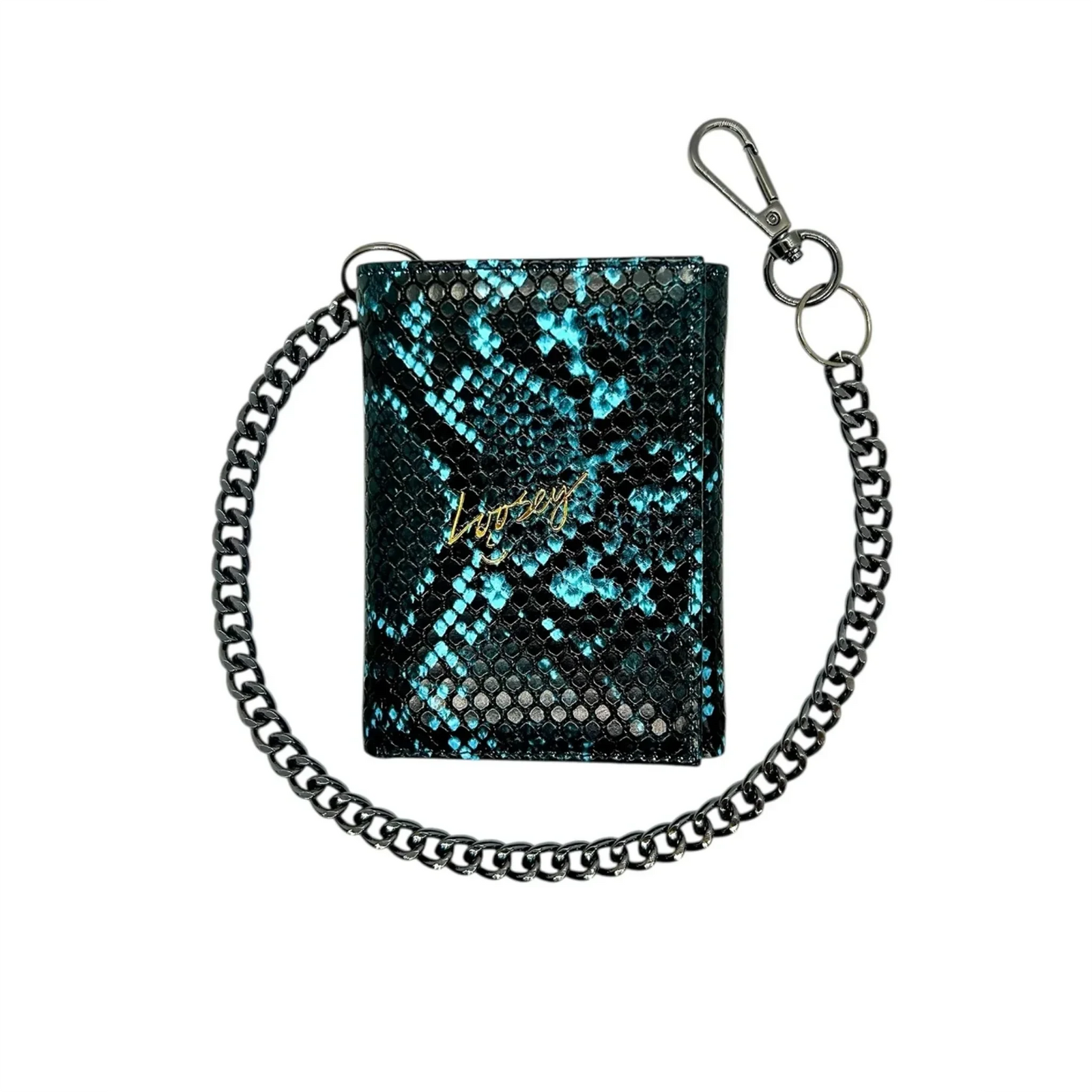 Loosey Blue Snake Chain Wallet wallets Loosey 