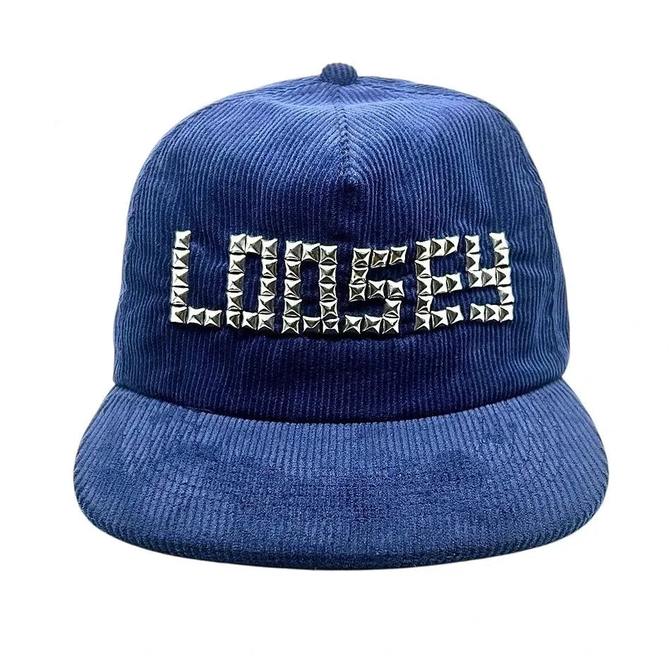 Loosey Studded Cap Navy Hats Loosey 