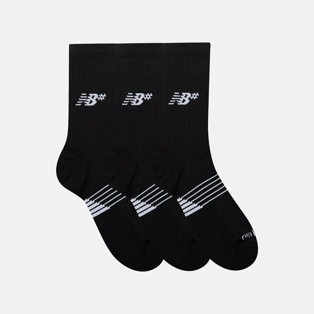 New Balance Numeric Active Socks 3 Pack Black Socks New Balance Numeric 